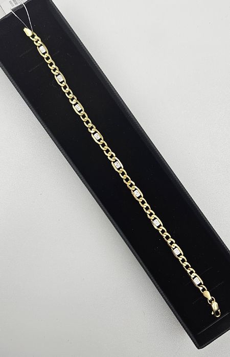 Złota bransoletka z greckim wzorem 585 GOLD MONEY