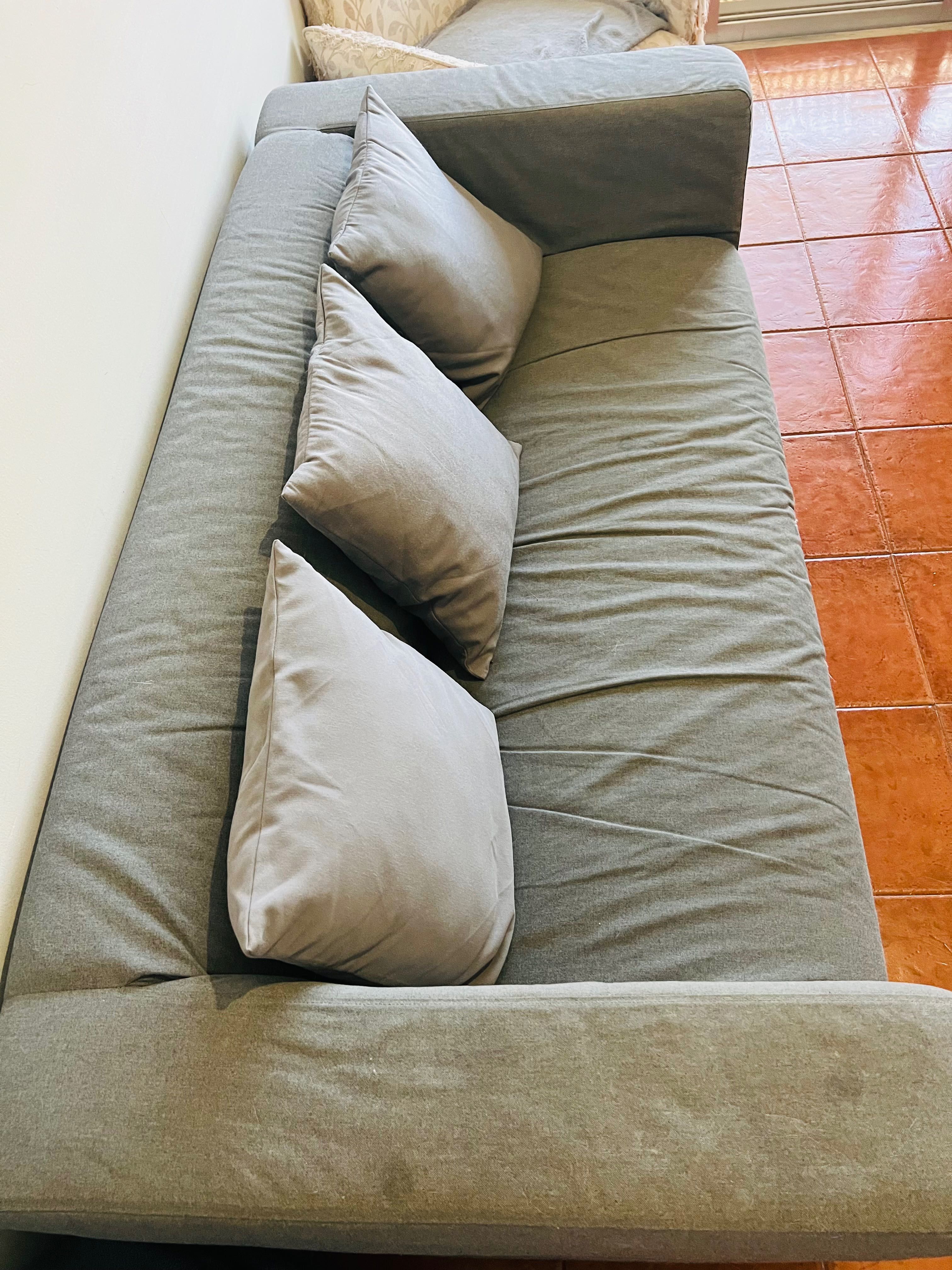 Sofá 3 Lugares Cinza