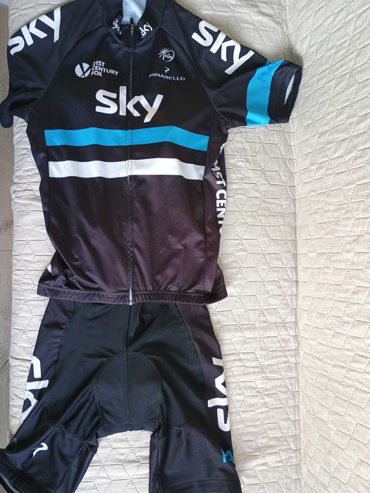Strój kolarski Sky czarny r.S