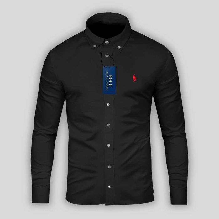 Koszula elegancka męska POLO Ralph Lauren Slim M-XXL czarna premium