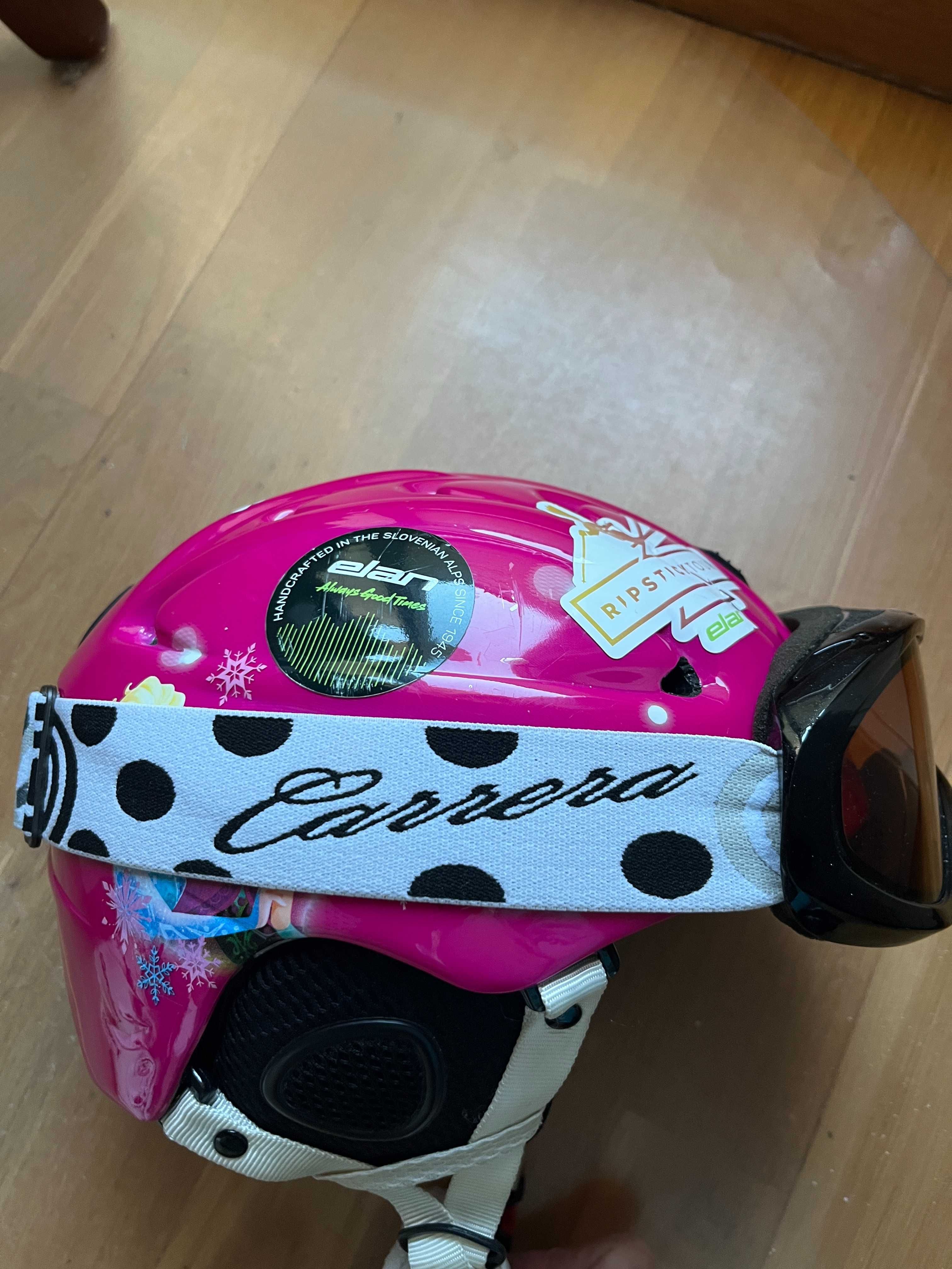 Kask Narciarski Dziecięcy + Gogle Carrera (48-52cm)