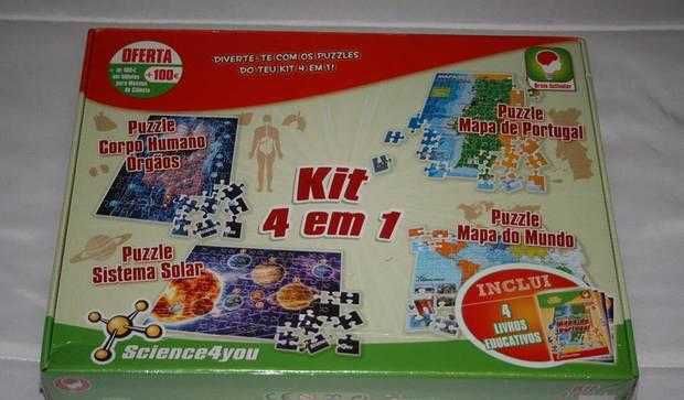 Science 4 You Kit Puzzles 4 em 1 - embalado