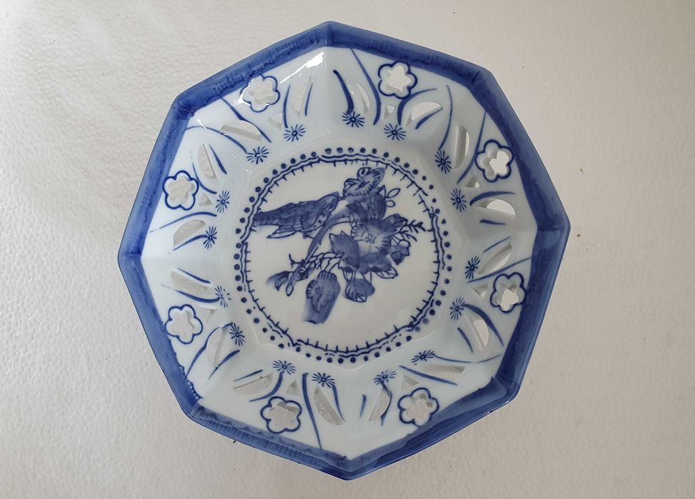 Taça Oriental em porcelana azul - China - vintage