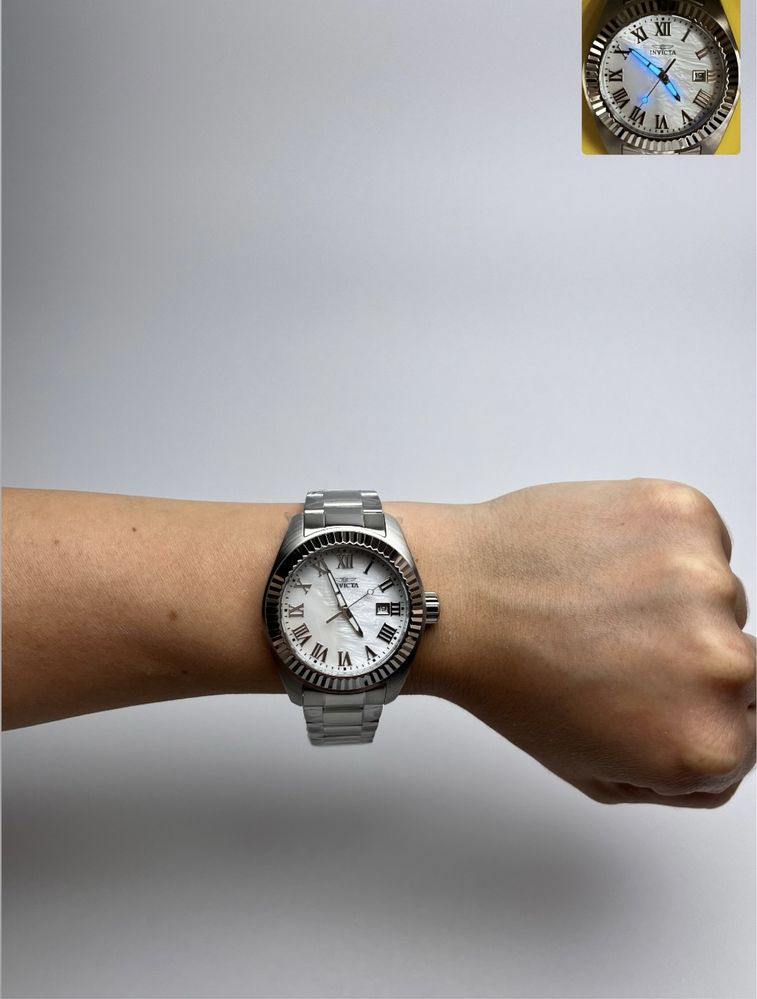 Invicta 20315, жіночий класичний годинник, сріблястий жіночий годинник