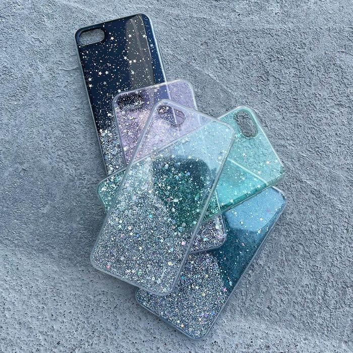 Etui Samsung Galaxy A22 4G Różowy Wozinsky Star Glitter z Brokatem