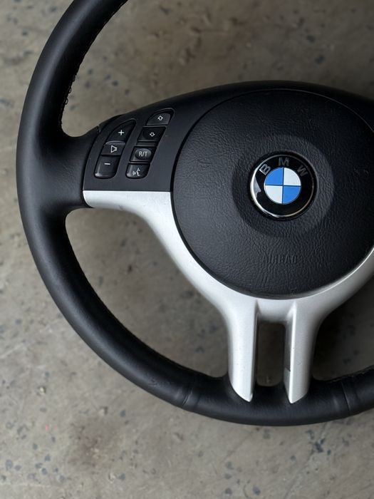 BMW E46 E39 E53 Спорт Руль Кермо три спиці Мульти руль Сріблястий деко