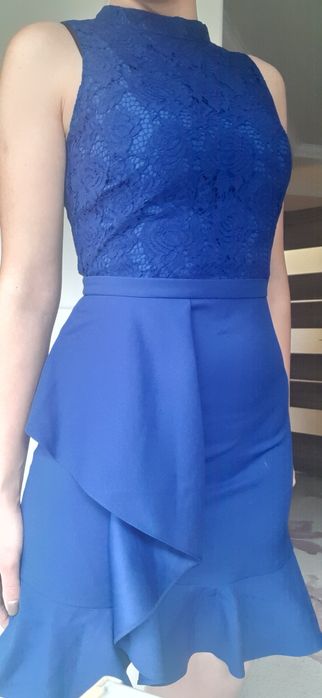 Сукня плаття міні синя Б/В xs eur34