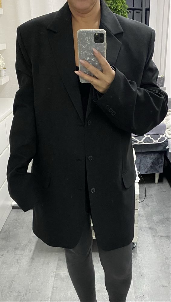 Czarna marynarka oversize xl-xxxl przeskalowana męska