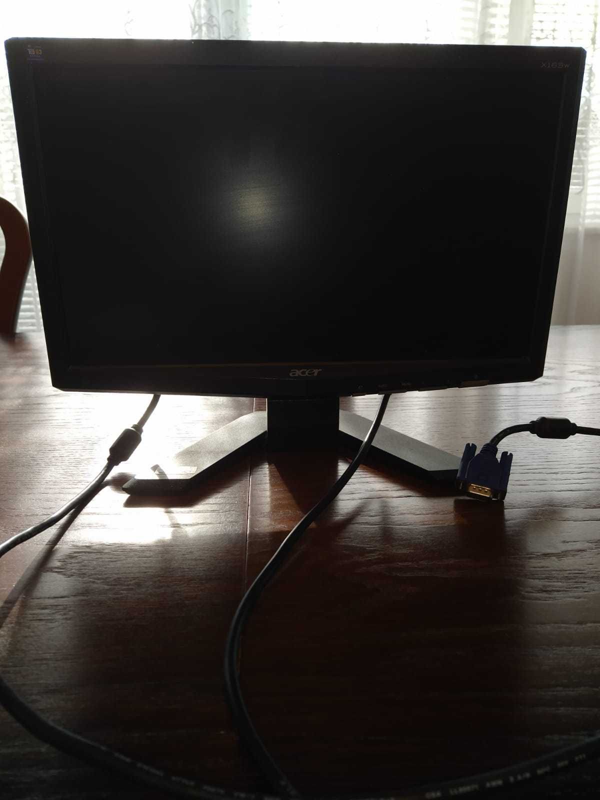 Monitor komputerowy Acer X163W 40.6 cm (16") 1366 x 768 pikseli Czarny