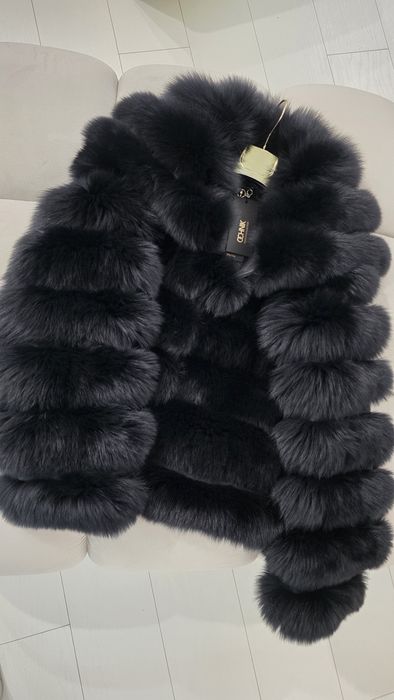 Ochnik Futro naturalne lis czarny XS