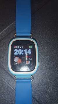 Детские смарт-часы Smart Watch Q90 с GPS трекером Голубые