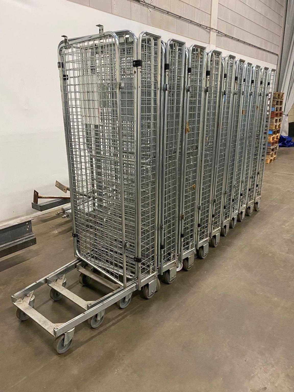 Wózek Magazynowy Transportowy Kurierski Kosz Siatkowy Rollkontener Box