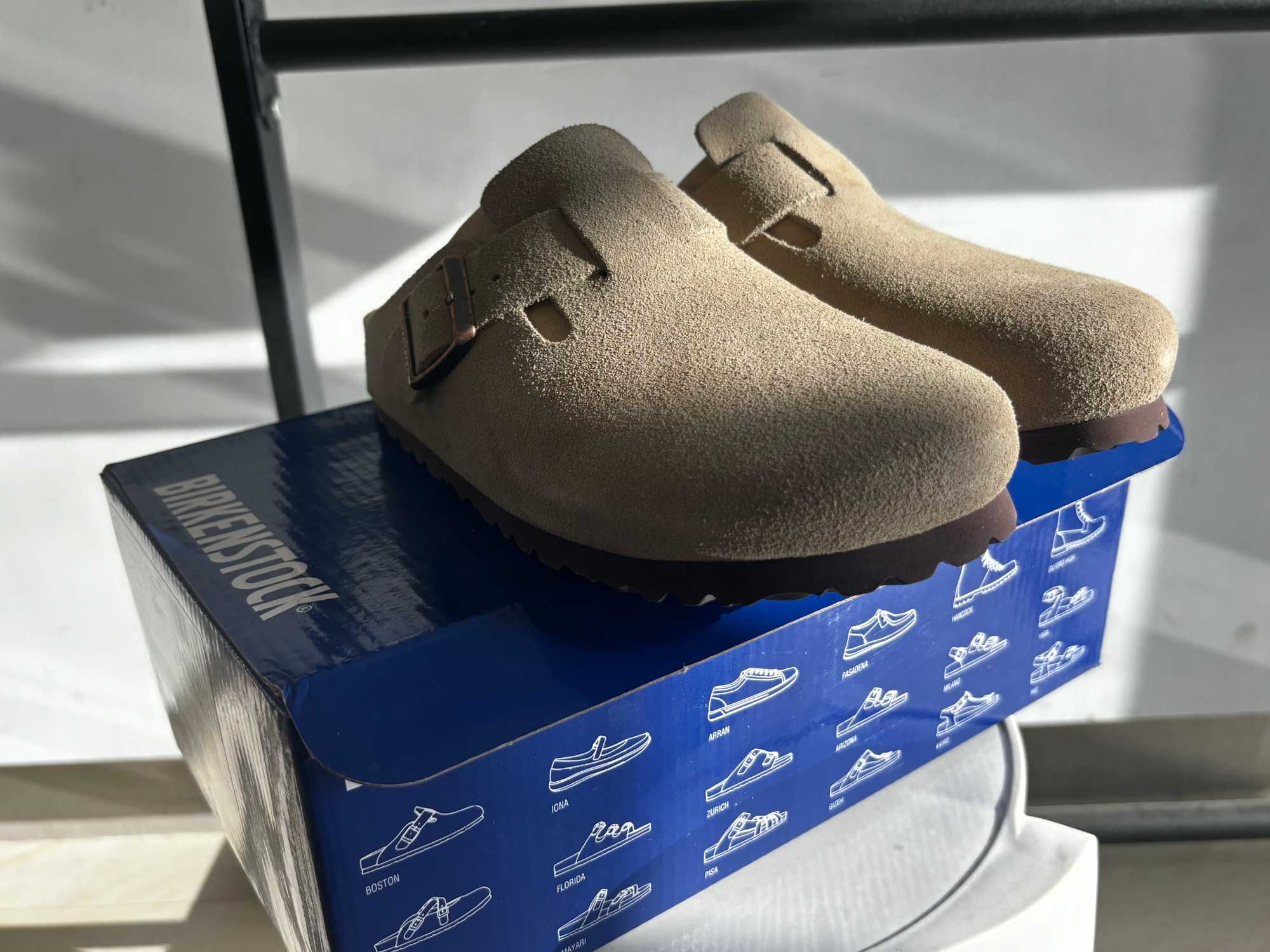 ButyDamskie BirkenstockBostonBSTaupe Trampki Suede Roz.40