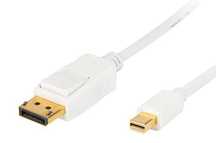 Kabel przewód DisplayPort - Mini DisplayPort BIAŁY