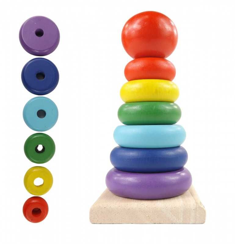 Sorter drewniany piramida