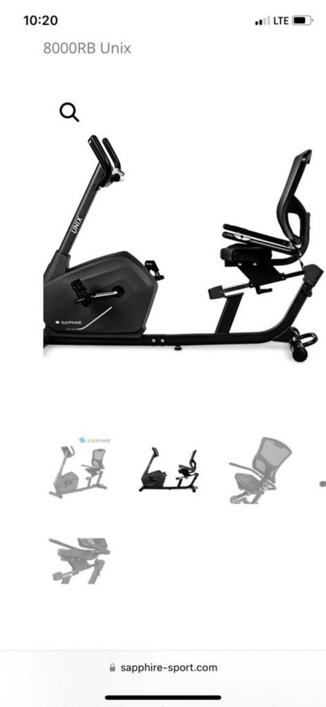 Rower trenigowy Sapphire SG-8000 RB unix rower treningowy poziomy