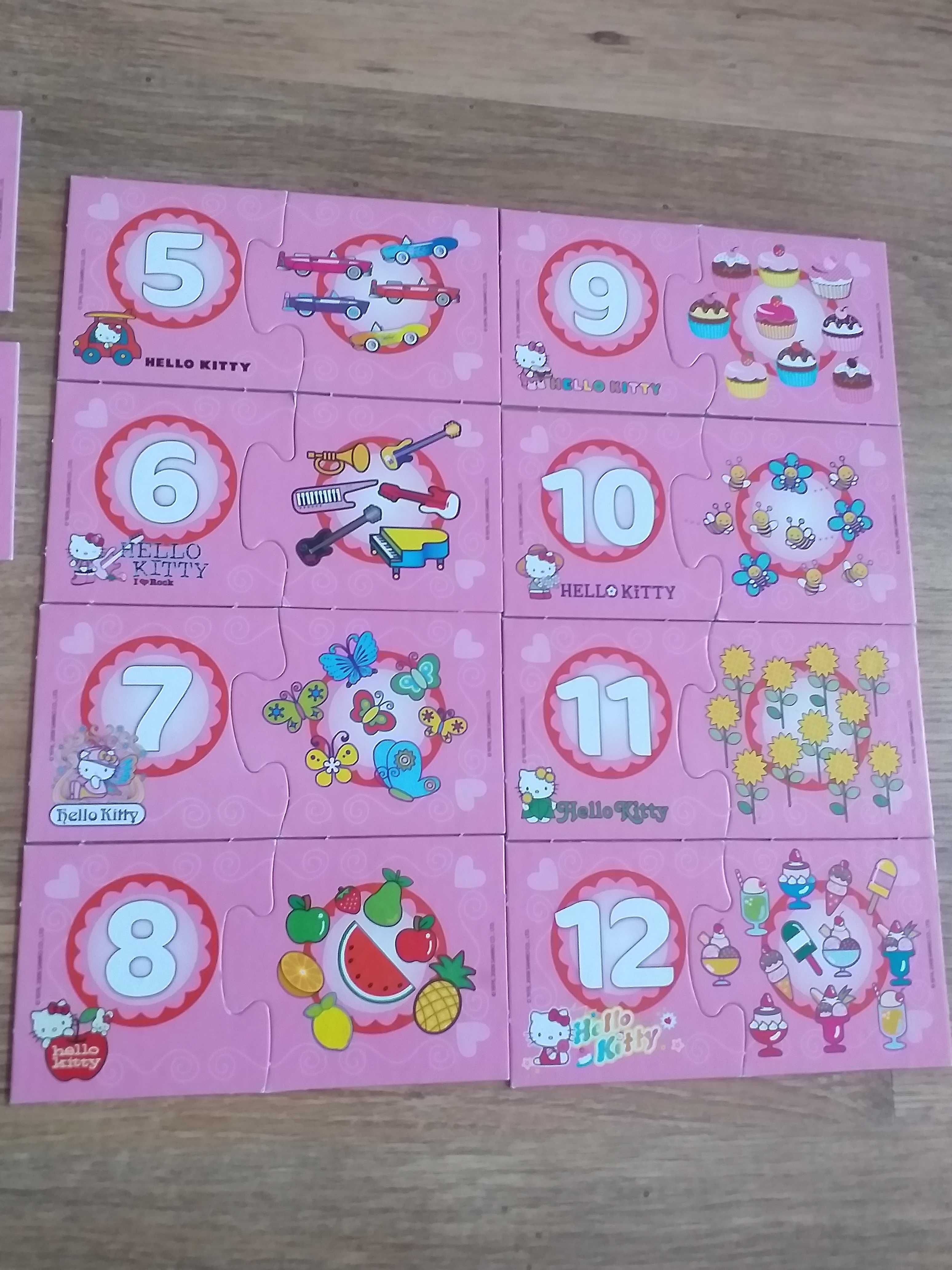 Puzzle/ gra Hello Kitty kolory/liczby 3-5 lat