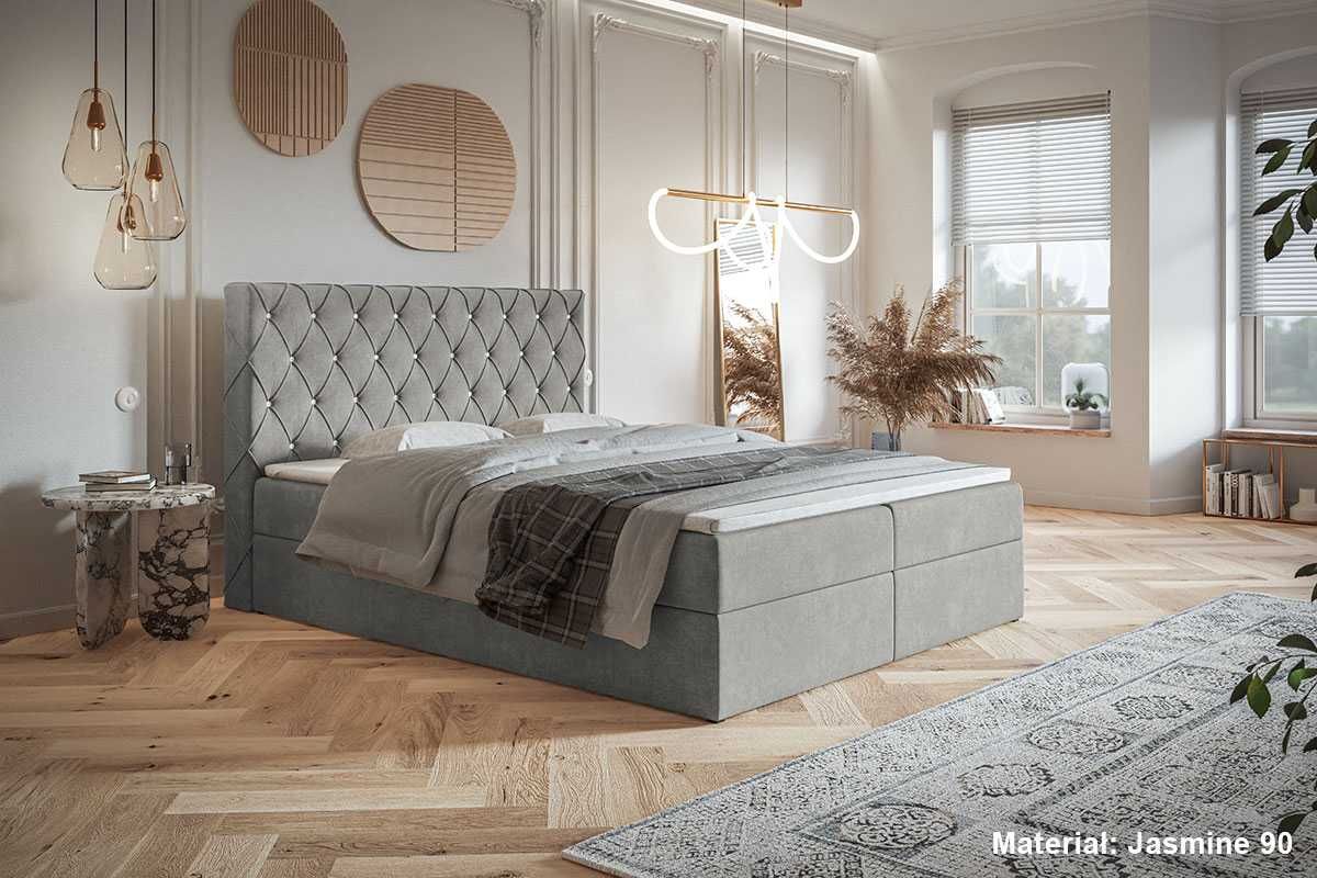 Łóżko kontynentalne BOX IV 160 × 200 topper GRATIS!
