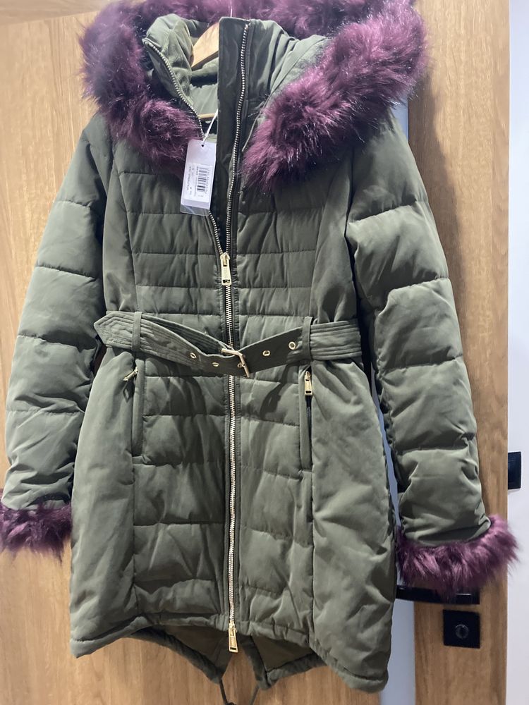 Parka guess- khaki zimowa