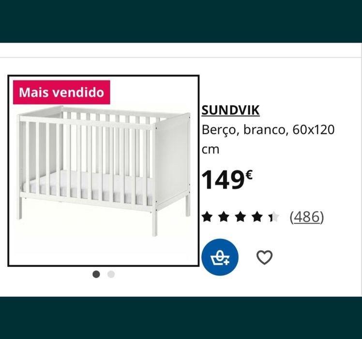 Berço ikea com colchão