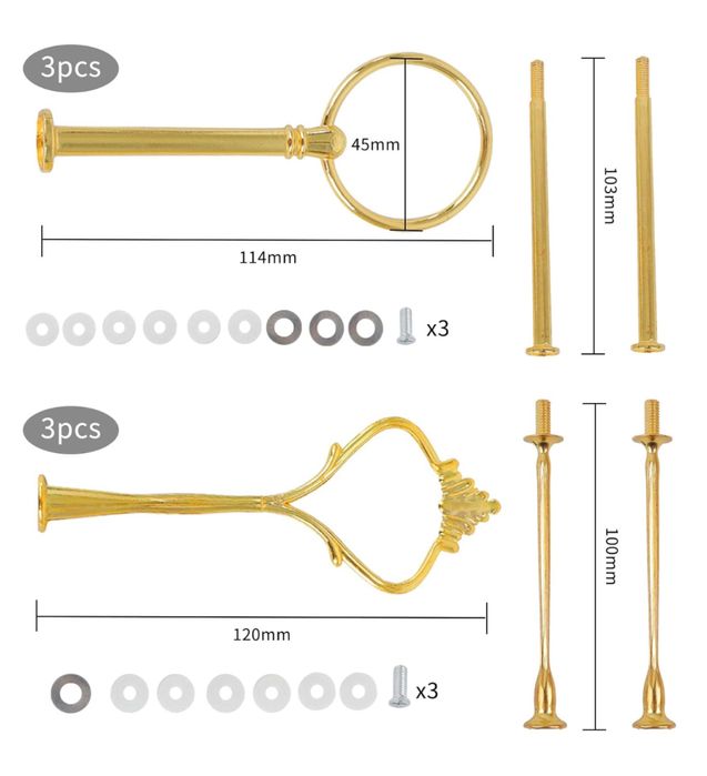 NIYATA 5 uchwytów pod patere piętrową