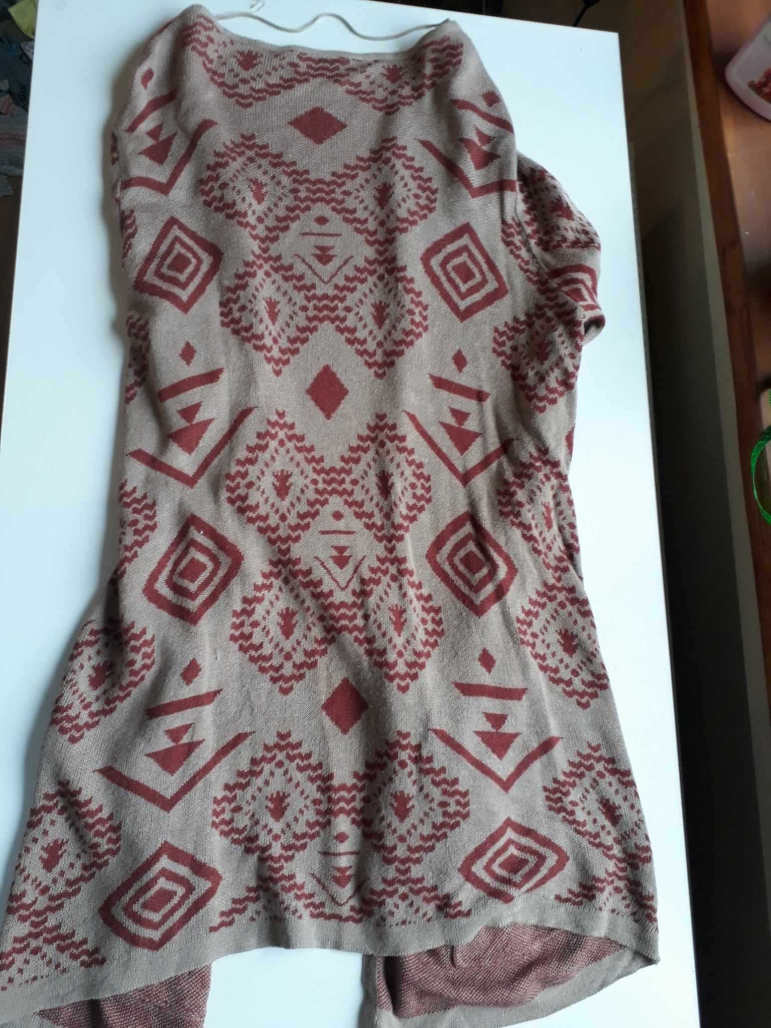 Cienki Kardigan Vero Moda rozmiar M aztecki wzór