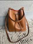 Torebka worek bucket bag Ralph Lauren Debby camel skóra nowa