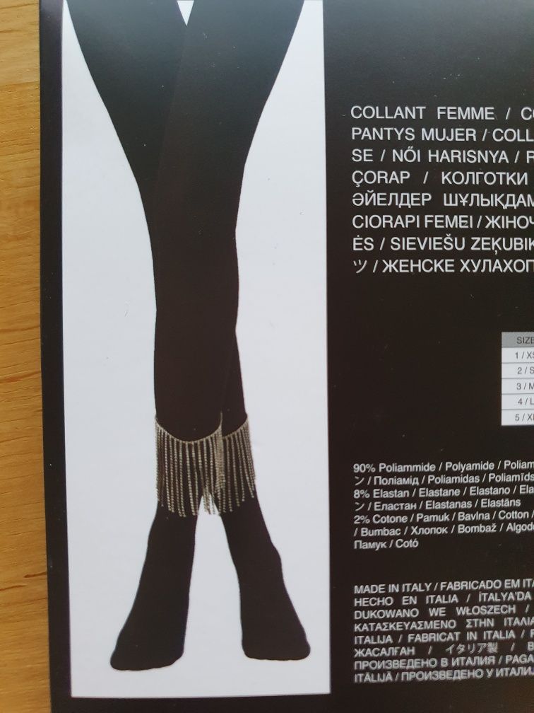 Nowe rajstopy Calzedonia m/l czarne dżety special edition