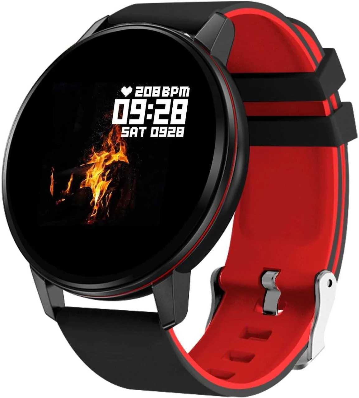 GOKOO Black/Red Men's Smart Watch. Електронний годинник, червоночорний