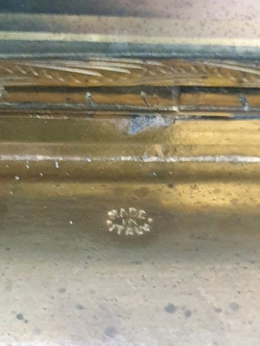 Maravilhosa antiga caixa de rapé italiana com pintura à lupa