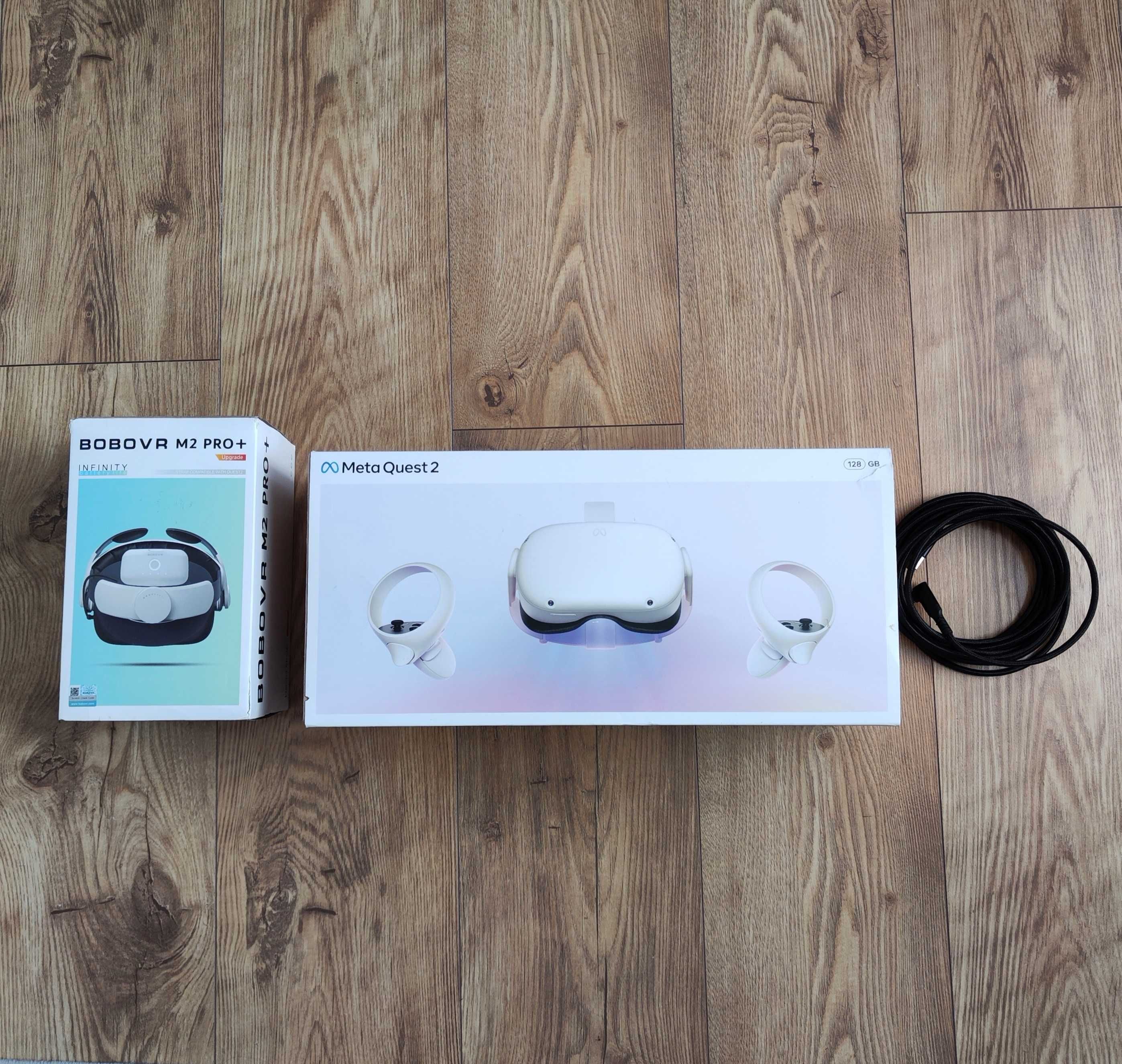 Oculus Quest 2 z dodatkowa baterią i opaską