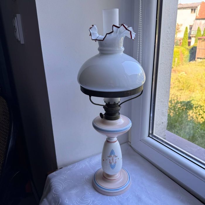 Lampa naftowa Szklana XlX wiek