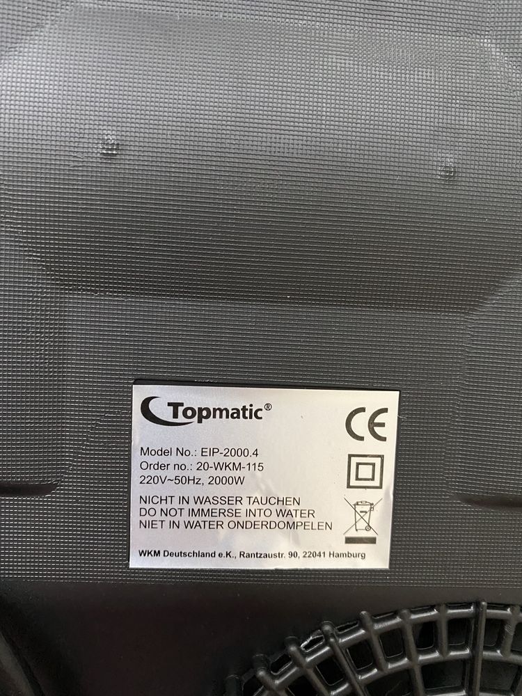 Піч індукційна,Плита индукционная Topmatic EIP-2000.4 Black