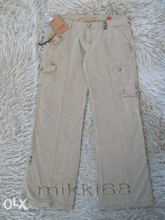 CROSS NOWE SUPER jeansy biodrówki Spodnie ROLL UP W31 L34