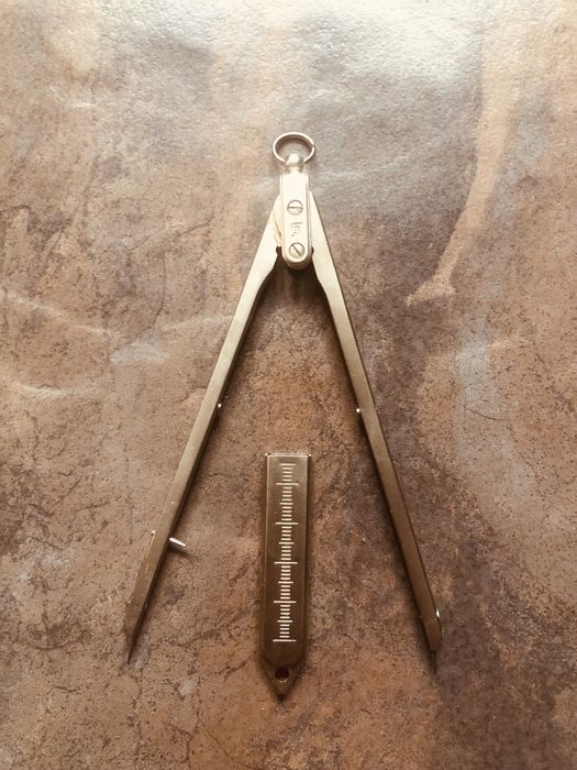 Военный циркуль-измеритель  (СССР) — идеальное состояние!