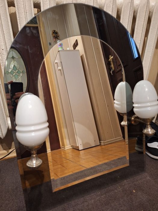 Lustro z lampami Retro Vintage Lata 90