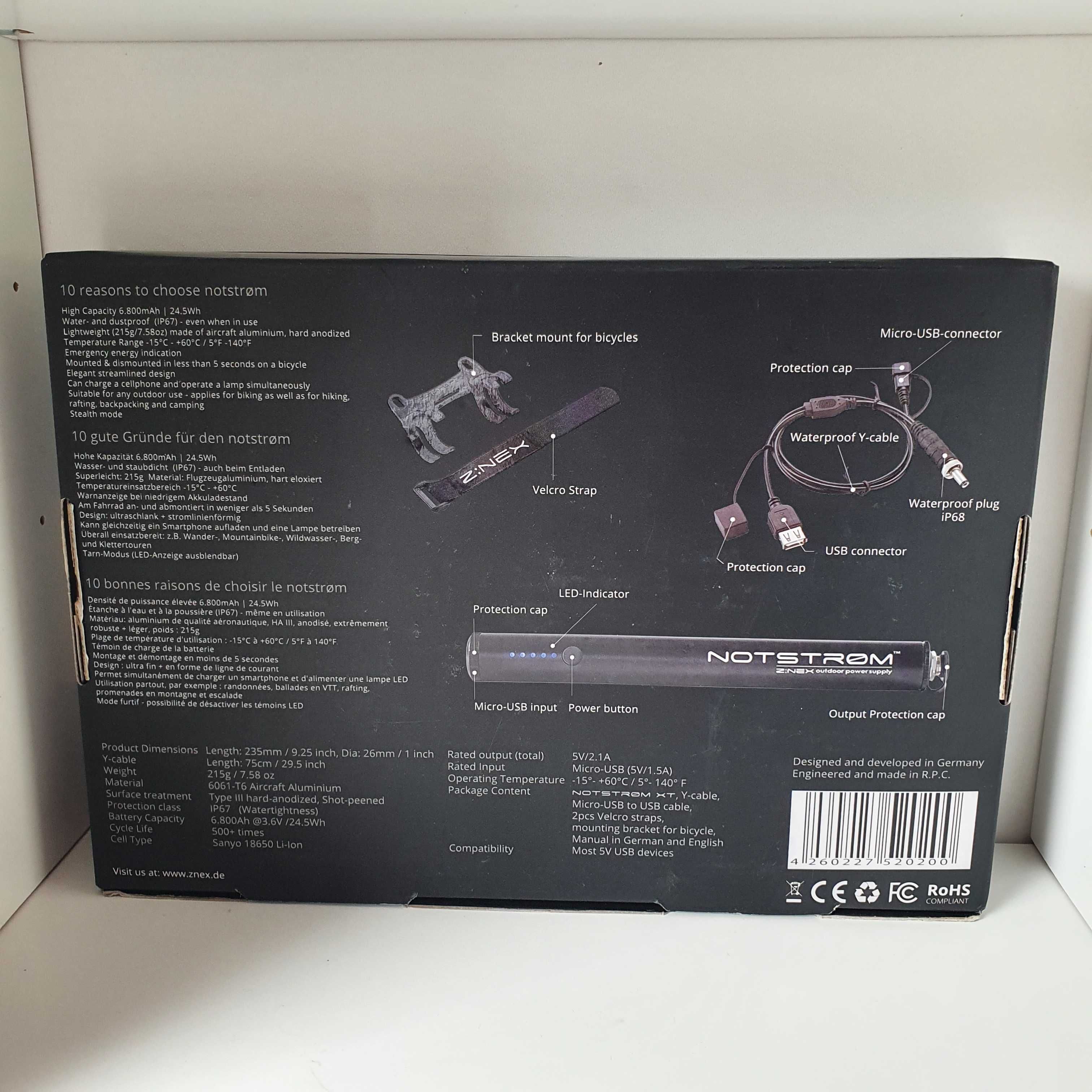 Powerbank Notstrøm XT 215g 6800 mAh