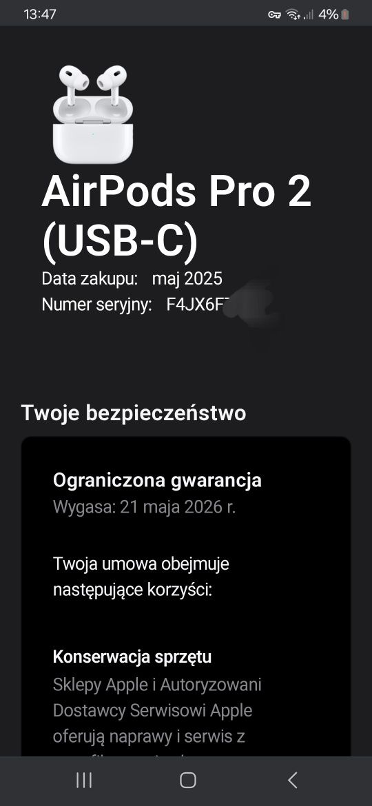 AirPods Pro 2 ANC Magsafe | Nowe, Oryginalne, Gwarancja Apple