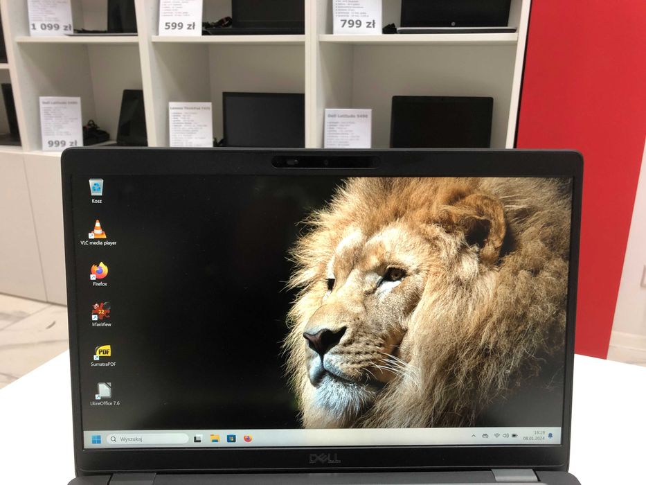 Elegancki Dell Latitude 5400 i7-8gen 16GB 512SSD IPS FHD Kam Klasa A