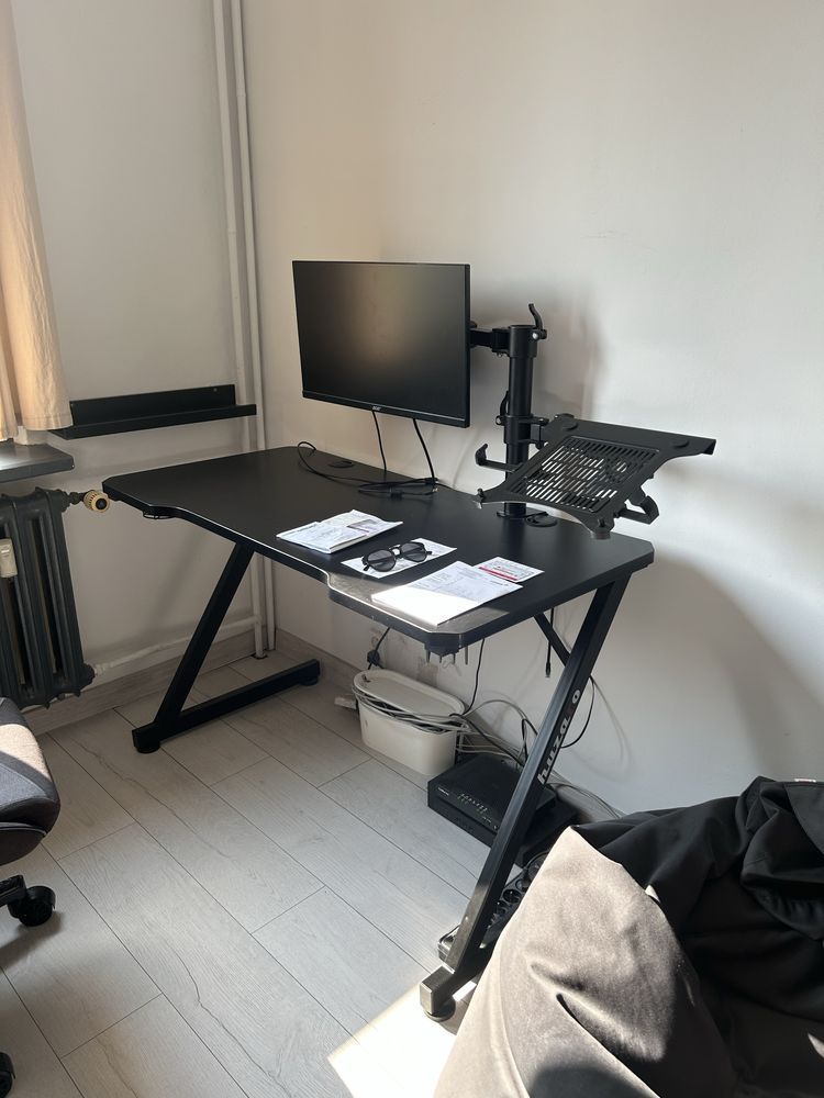 Uchwyt biurkowy do monitora i laptopa 2w1