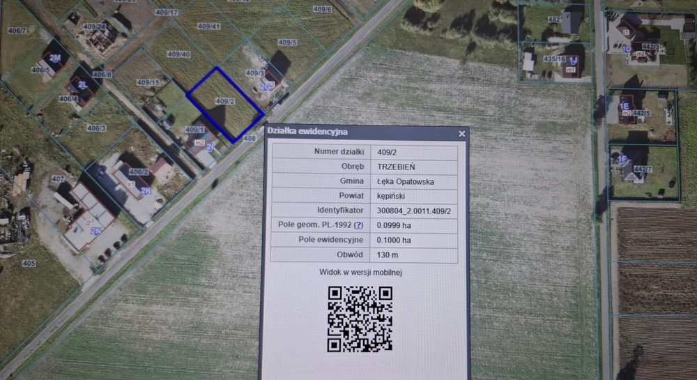 Sprzedam działkę budowlaną w miejscowości Trzebień