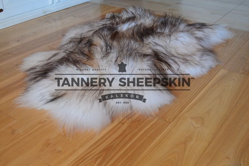 Dywanik Skóra Owcza Muflon Szary Island 90-110cm Skóry Naturalne