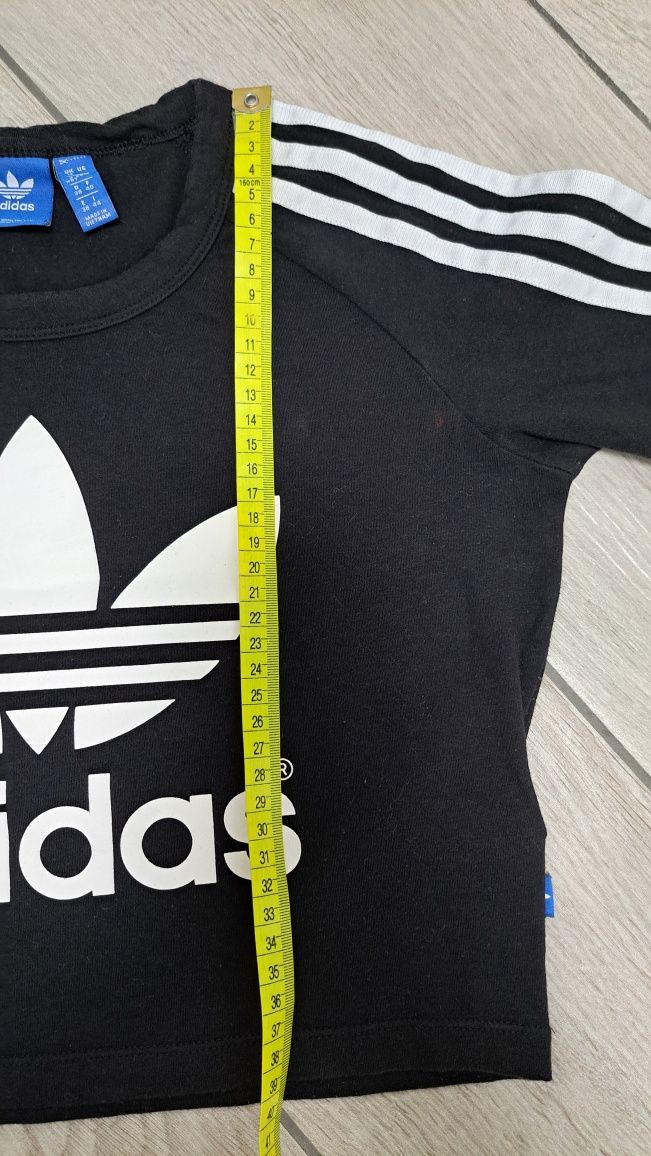 Adidas Orginals Paris Longsleeve crop bluza T Shirt XS logo kwiat