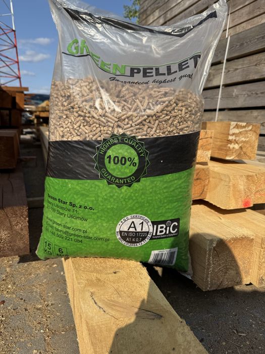 Pellet drzewny GREEN certyfiakt -od 1 palety!!
