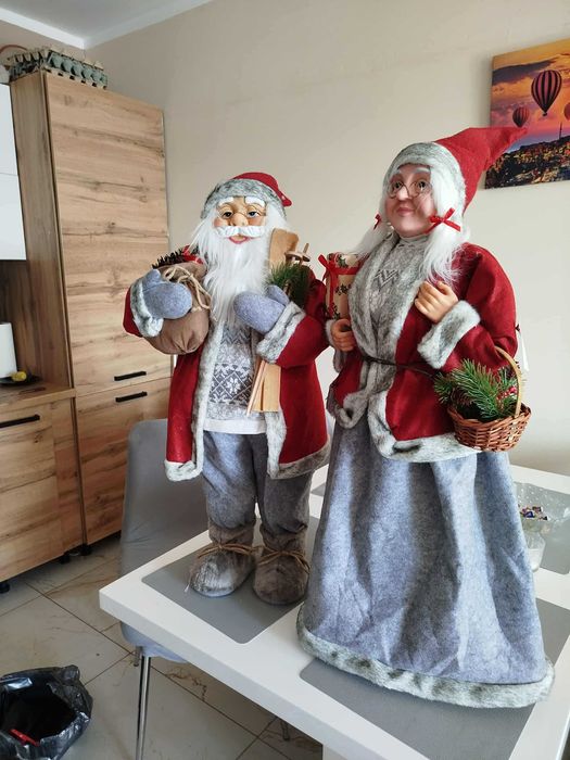 Figury świąteczne Mikołaj i Mikołajowa