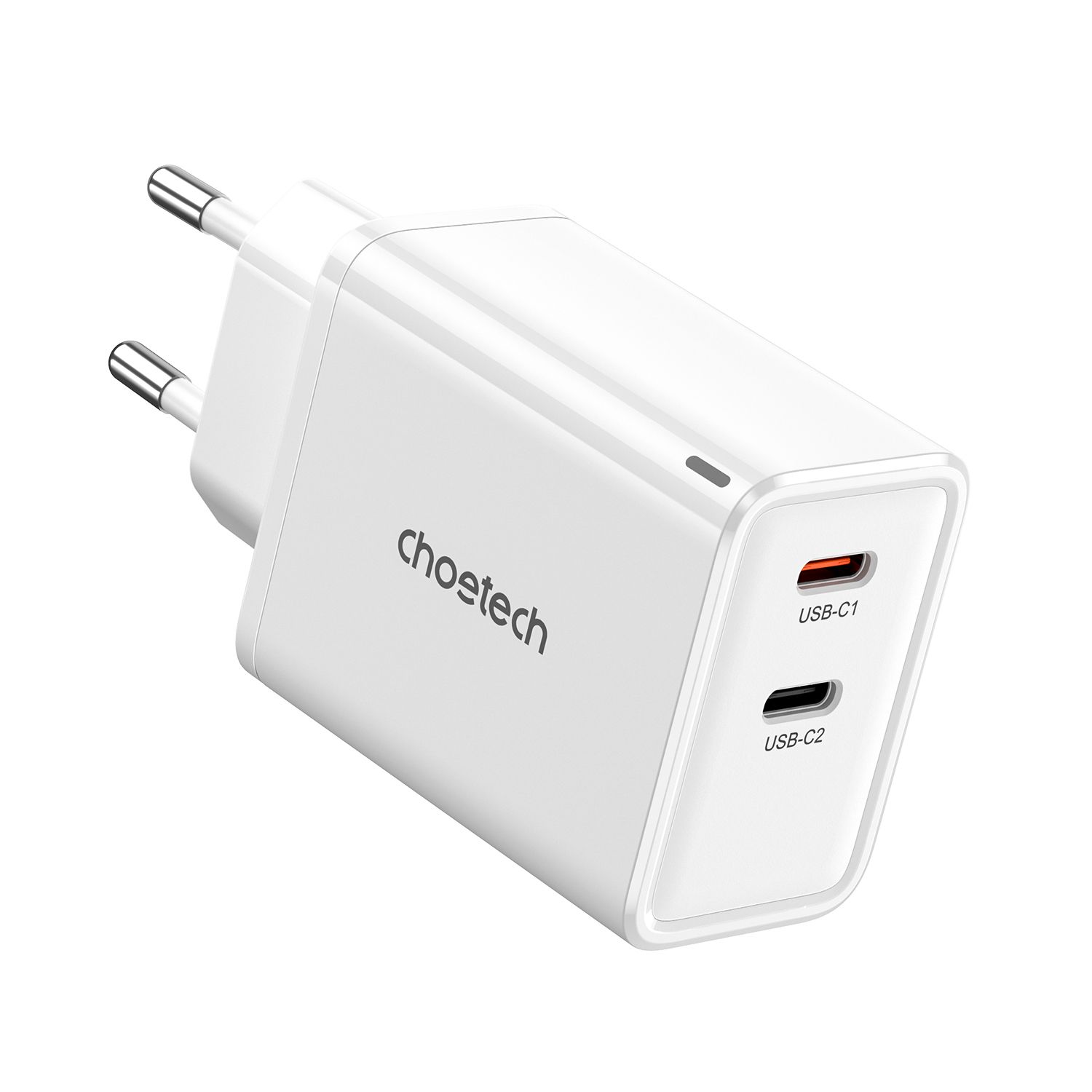 ładowarka sieciowa gan 2x usb-c pd 65w biała