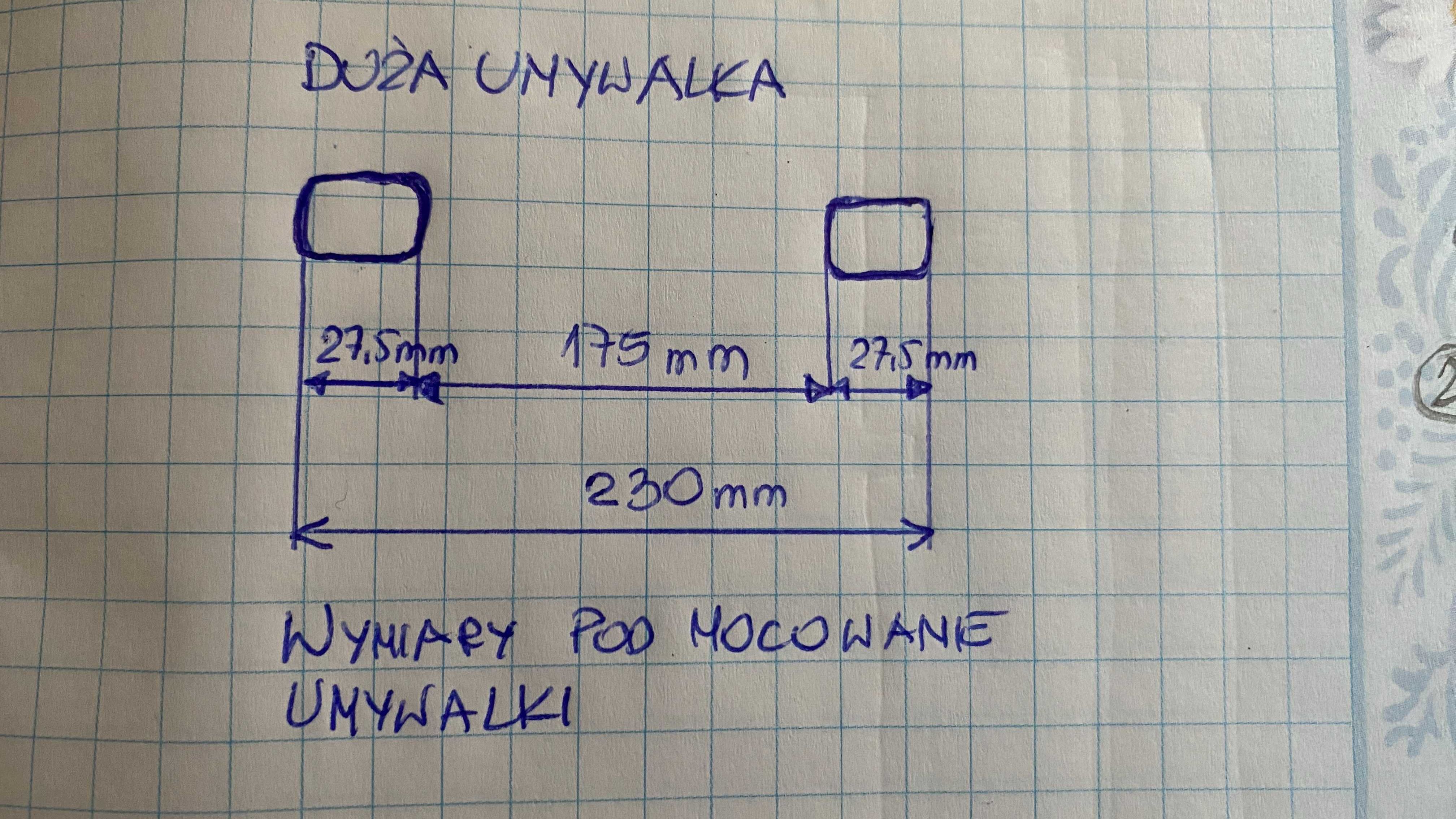 Umywalka łazienkowa, duża 50 cm Cersanit, biała porcelana