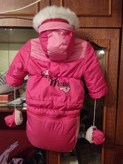 Зимний комбинезон для девочки с рождения до 1,5 года