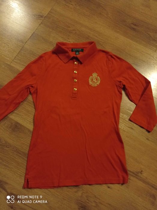 Koszulka polo młodzieżowa Ralph Lauren Damska S bluzka rekaw 3/4