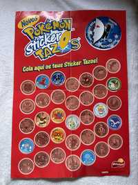 Pokemon Sticker Tazo - Caderneta/Album